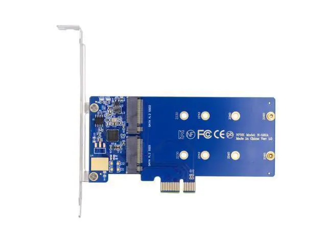 Alt view image 8 of 14 - M.2 SSD to PCI-E X1 Adapter 2 SATA SSD to PCIe 3.0/4.0 Expansion Card Adapter JMB582 Chipset with 12cm PCI-E Bracket