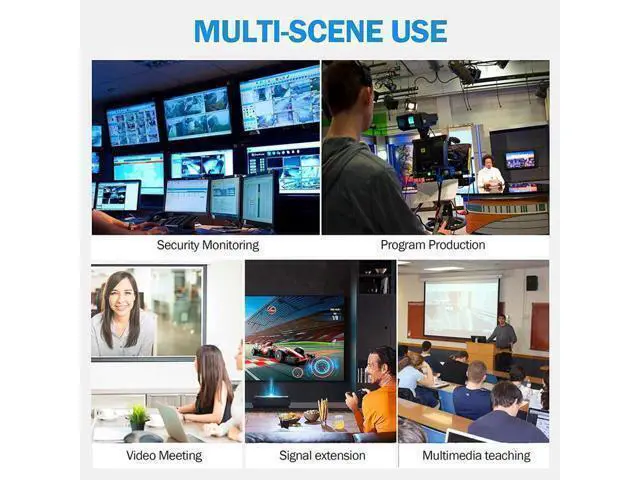 Alt view image 13 of 14 - 4K HDMI to SDI Converter Full HD 1080@60Hz Works with HDMI 1.3a&HDCP2.3/2.2 One Hdmi Input and Two SDI Outptut with Power Supply