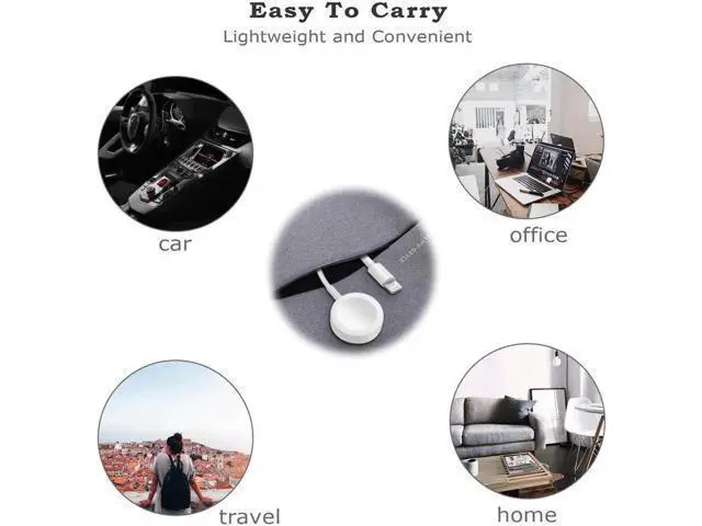 Alt view image 12 of 14 - Apple Watch Charger, 2 in 1 iphone Charger With 3.3ft/1.0m Portable Charging Cable Compatible With for Apple Watch Series 4/3/2/1, iPhoneXR/XS/XS Max/X/8/8Plus/7/7Plus/6/6Plus/iPad4/iPad Air/iPad mini