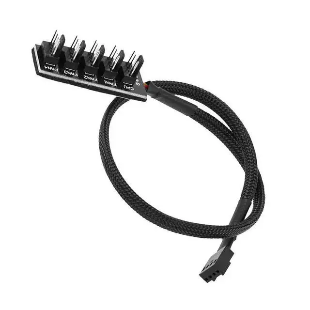 Alt view image 5 of 6 - 5Pcs Pwm Fan Splitter Cable 1in5 CPU Cooler Extension Adapter Supports Fan2 Fan4 Tachometer Signal Pc Cooling