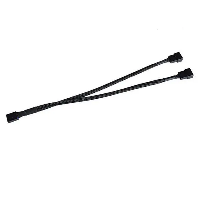 Alt view image 4 of 6 - 4Pcs 4 Pin Pwm Splitter Cable Computer CPU Fan Splitter Adapter Cable Supports Auto Pwm Control Dual Output Black Braided Design
