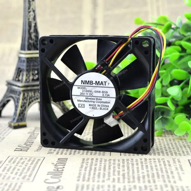 Alt view image 6 of 10 - Compatible for NMB-MAT 3108NL-09W-B59 20V 0.13A 8cm 8020 3-Wire Cooling Fan