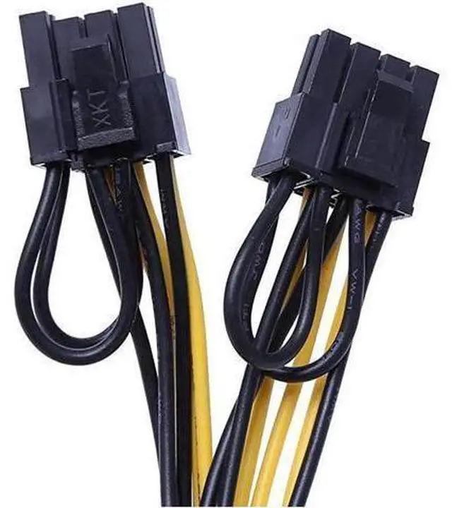 Alt view image 6 of 8 - Aomoproing PCI-e 6 Pin to Dual PCIe 8 Pin (6+2) Graphics Card PCI Express Power Adapter GPU VGA Y-Splitter Extension Cable Mining Video Card Sleeved Power Cable 9 inches 6 Pack +Bonus