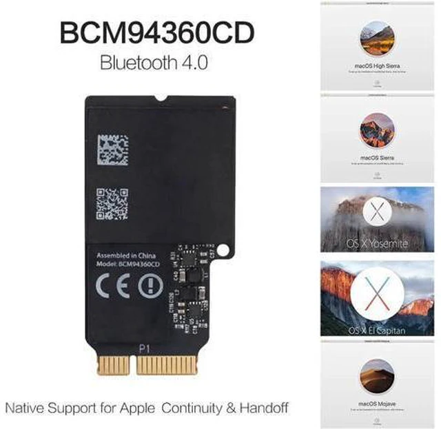 Alt view image 9 of 10 - 1750Mbps Dual Band WiFi Bluetooth Card 2.4GHz/5GHz BT 4.0 Broadcom BCM94360CD Wireless Module For Apple Hackintosh Mac OS