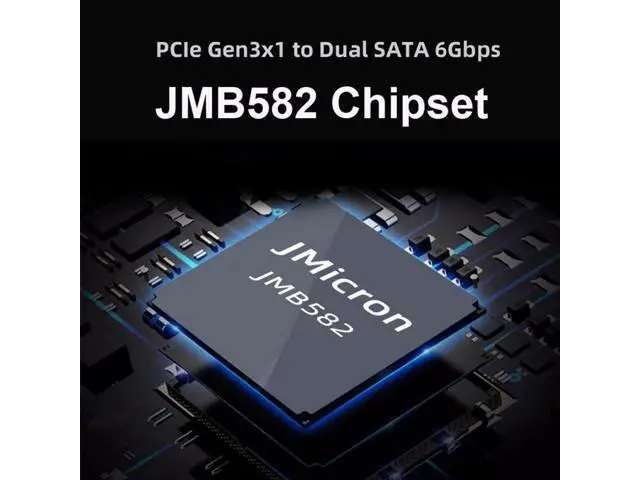 Alt view image 14 of 14 - M.2 SSD to PCI-E X1 Adapter 2 SATA SSD to PCIe 3.0/4.0 Expansion Card Adapter JMB582 Chipset with 12cm PCI-E Bracket