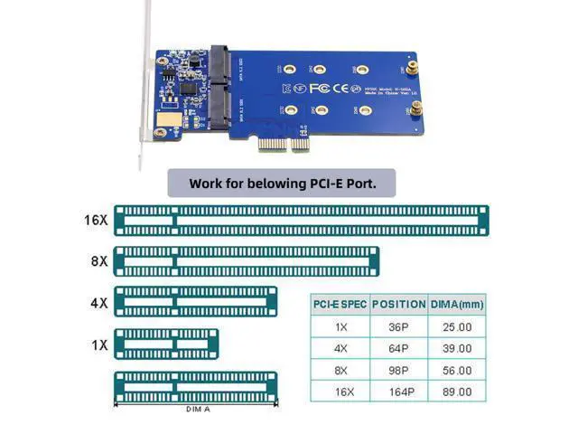 Alt view image 13 of 14 - M.2 SSD to PCI-E X1 Adapter 2 SATA SSD to PCIe 3.0/4.0 Expansion Card Adapter JMB582 Chipset with 12cm PCI-E Bracket