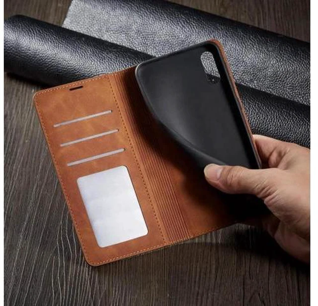 Alt view image 10 of 12 - Samsung Galaxy M10 Case Galaxy A10 Phone Leather Cover (Not Fit A10E) with Holder & Card Slots & Wallet for Samsung Galaxy A10 6.2" Brown