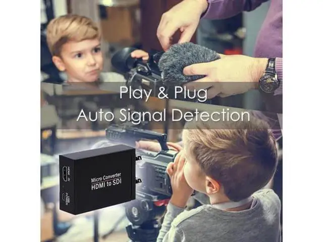 Alt view image 9 of 12 - AOMOPROING HDMI to SDI, HDMI to SDI Converter Two SDI Output Audio Embedder Support HDMI 1.3, 3G/ HD-SDI Auto Format Detection Extender for Camera CCTV (Black)