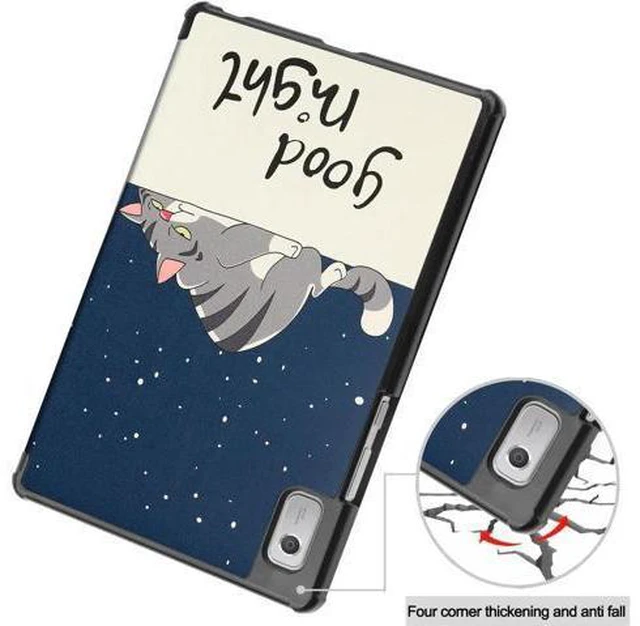 Alt view image 13 of 14 - Case for Lenovo Tab M9 2023 9 inch Tablet Model TB-310XU / TB-310FU, Slim Lightweight Stand Hard Shell Protective Cover with Stylus Pen Lazy Cat