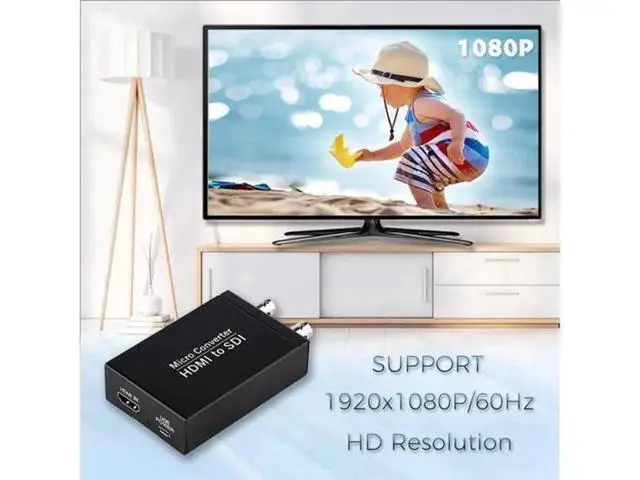 Alt view image 10 of 12 - AOMOPROING HDMI to SDI, HDMI to SDI Converter Two SDI Output Audio Embedder Support HDMI 1.3, 3G/ HD-SDI Auto Format Detection Extender for Camera CCTV (Black)
