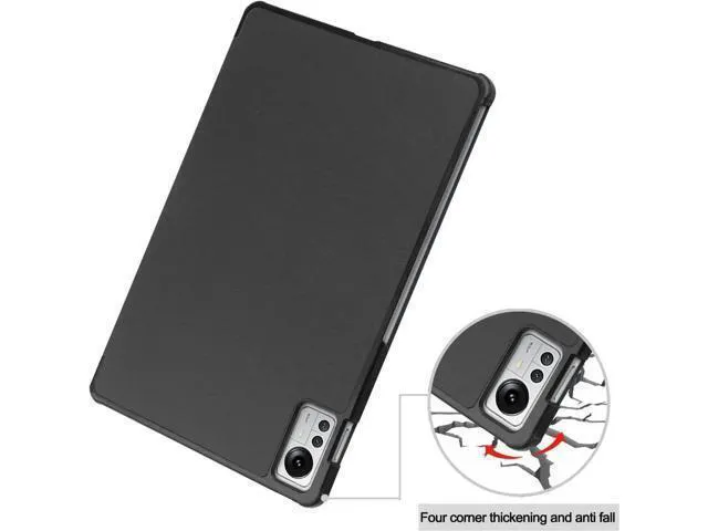 Alt view image 12 of 14 - Case for Xiaomi Pad 5 Pro 12.4 inch 2022, Tri fold Slim Lightweight Hard Shell Smart Protective Cover with Multi-Angle Stand, Universal Stylus Pen