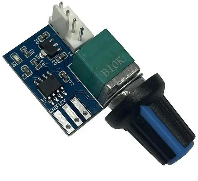 Alt view image 3 of 4 - PWM Fan Speed Controller 12V Single Channel 4 Pin Low Power Mute for Computer Case Fans with Cable