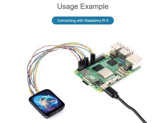Alt view image 10 of 14 - 1.69inch Touch Round LCD Display Module 240×280 Resolution, IPS Screen 262K Display Color SPI and I2C Communication for Raspberry Pi/Raspberry Pi Pico/ESP32S3/Arduino/STM32