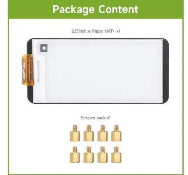 Alt view image 9 of 14 - 2.13inch E-Paper, Compatible with Raspberry Pi 5/4B/3B+/3B/ and Zero Series Boards, E-Ink Screen for Pwnagotchi Kit, SPI Interface, HAT+ Standard