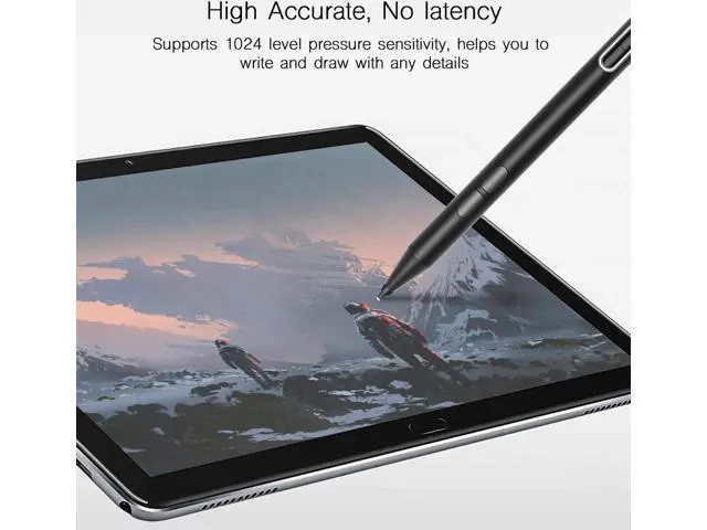 Alt view image 14 of 14 - Stylus pen for Surface Microsoft Certified Stylus Pen 1024 Levels Pressure, Palm Rejection, HB Tip, with AAAA Battery, for Surface Pro X 7 6 5 4 3 Surface Laptop 3 2 1 Surface Book 2 1,Surface Go