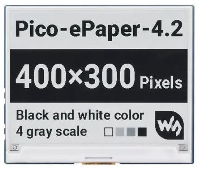 Alt view image 8 of 14 - 4.2inch E-Paper E-Ink Display Module for Raspberry Pi Pico 400×300 Pixels Black/White with SPI Interface