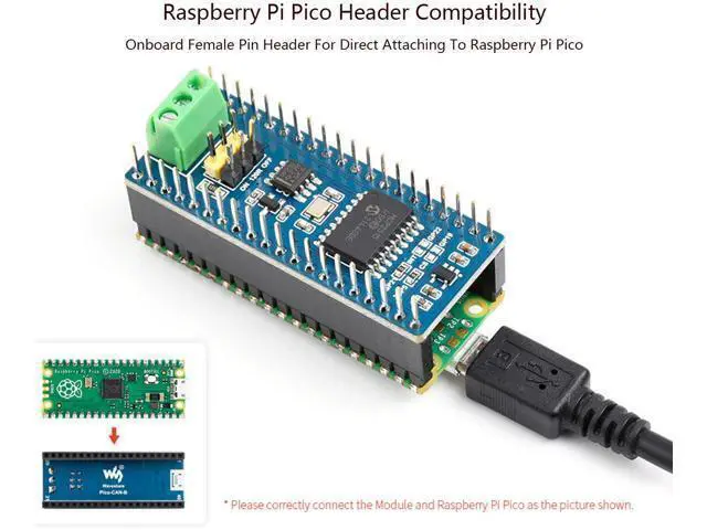 Alt view image 10 of 14 - CAN Bus Module for Raspberry Pi Pico/Pico W, Enabling Long Range Communication Through SPI