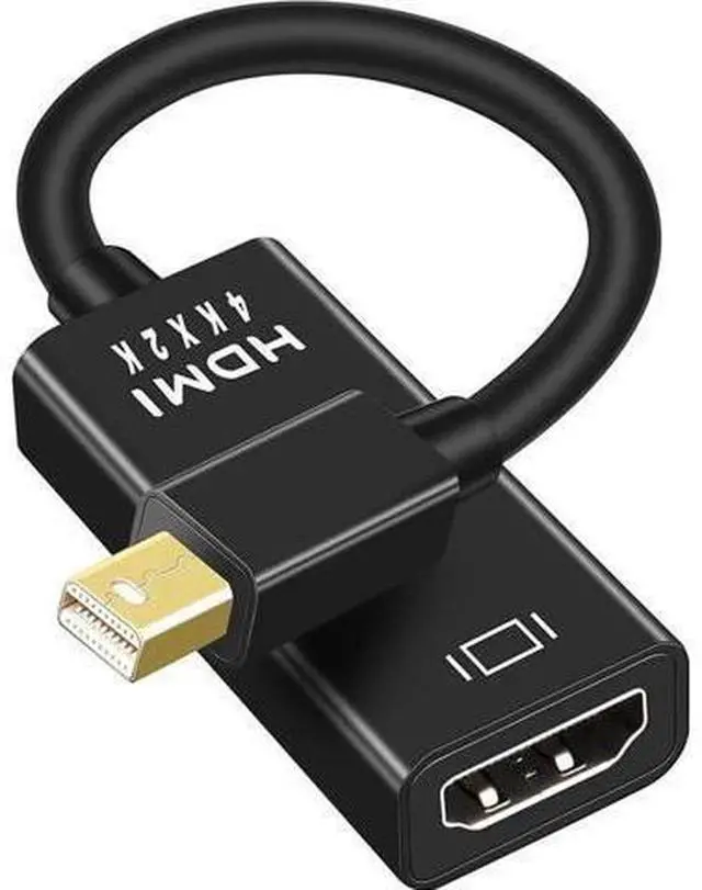 Alt view image 8 of 14 - AOMOPROING Pasow Mini DisplayPort to HDMI Adapter, Mini DP Thunderbolt to HDMI Converter 4K Compatible for MacBook Air / Pro,UHD Monitor / TV / Projector (Black)