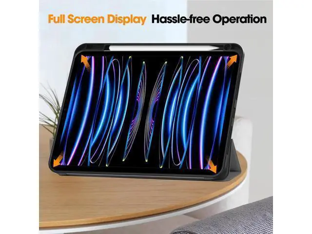 Alt view image 14 of 14 - Case for iPad Pro 11 Inch 2022 2021 2020 2018, Slim Smart Stand Cover for for iPad Pro 11 4th Gen 2022/3rd Gen 2021/ 2nd Gen 2020/1st Gen 2018 with Pencil Holder, Universal Stylus Pen Grey