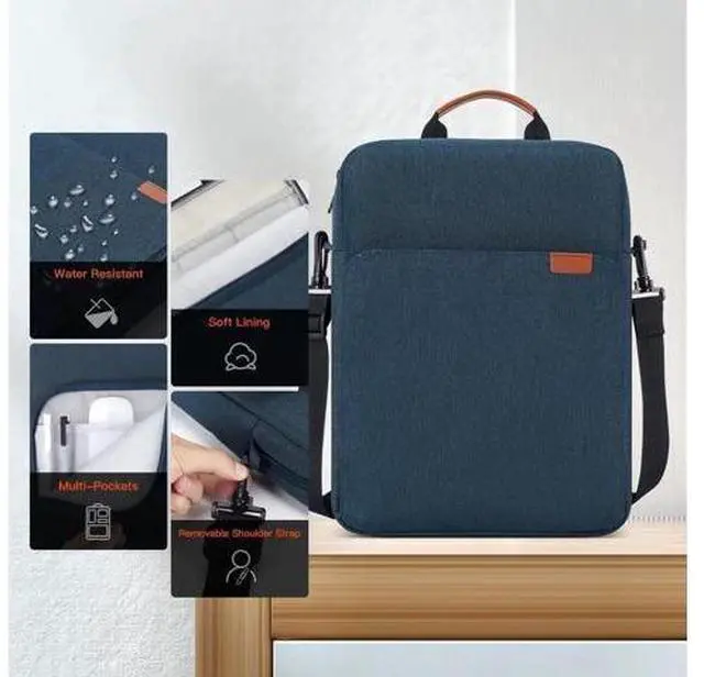 Alt view image 9 of 14 - 9-11 Inch Tablet Shoulder Bag Carrying Case for 11" iPad Pro M4/ iPad Air 11" M3 M2 2025 2024, iPad A16 11" 2025, New Amazon Fire Max 11/10.1" Fire HD 10 Plus, Vertical Laptop Sleeve Handbag