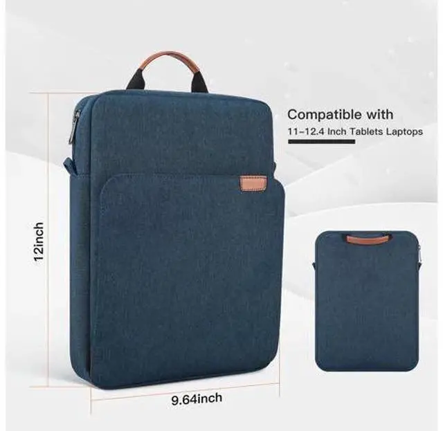 Alt view image 11 of 14 - 9-11 Inch Tablet Shoulder Bag Carrying Case for 11" iPad Pro M4/ iPad Air 11" M3 M2 2025 2024, iPad A16 11" 2025, New Amazon Fire Max 11/10.1" Fire HD 10 Plus, Vertical Laptop Sleeve Handbag