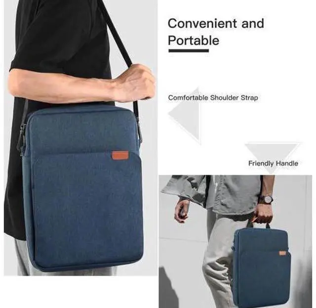 Alt view image 13 of 14 - 9-11 Inch Tablet Shoulder Bag Carrying Case for 11" iPad Pro M4/ iPad Air 11" M3 M2 2025 2024, iPad A16 11" 2025, New Amazon Fire Max 11/10.1" Fire HD 10 Plus, Vertical Laptop Sleeve Handbag