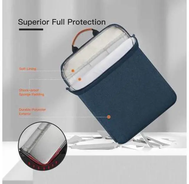 Alt view image 14 of 14 - 9-11 Inch Tablet Shoulder Bag Carrying Case for 11" iPad Pro M4/ iPad Air 11" M3 M2 2025 2024, iPad A16 11" 2025, New Amazon Fire Max 11/10.1" Fire HD 10 Plus, Vertical Laptop Sleeve Handbag