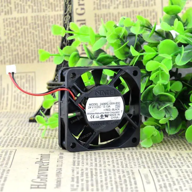 Alt view image 6 of 8 - Compatible for NMB-MAT 2406KL-05W-B50 24V 0.13A 6cm 6015 2-Wire Cooling Fan