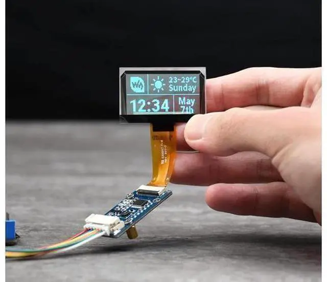 Alt view image 8 of 14 - 1.51inch Transparent OLED Compatible with Raspberry Pi 5/4B/3B+/3B/A+/Pi Zero W/Pi Zero 2W, 128 x 64 Resolution, SPI/I2C Interfaces, Embedded Independent Driver Chip, Light Blue Color Display