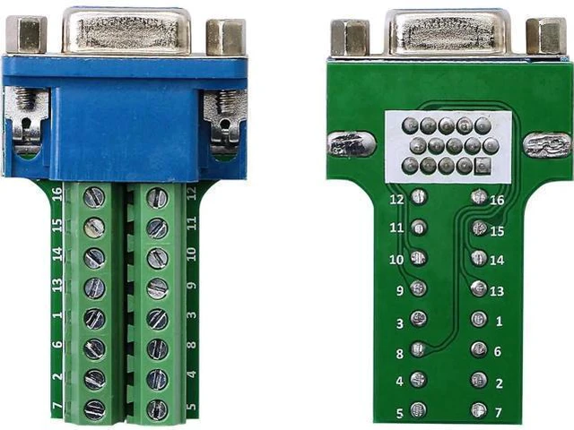 Alt view image 12 of 12 - Aomoproing VGA DB15 Solderless Connector 3+9 D-SUB 15 Pin VGA 3 Row Breakout Board Adaptor with Case+Screwdriver(2-Pack Fmale)