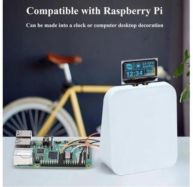 Alt view image 12 of 14 - 1.51inch Transparent OLED Compatible with Raspberry Pi 5/4B/3B+/3B/A+/Pi Zero W/Pi Zero 2W, 128 x 64 Resolution, SPI/I2C Interfaces, Embedded Independent Driver Chip, Light Blue Color Display
