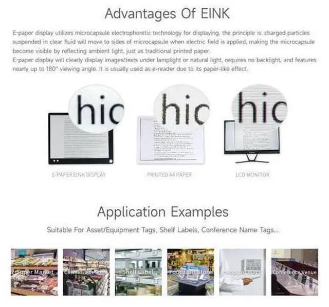 Alt view image 12 of 14 - 4.2inch E-Paper E-Ink Display Module for Raspberry Pi Pico 400×300 Pixels Black/White with SPI Interface