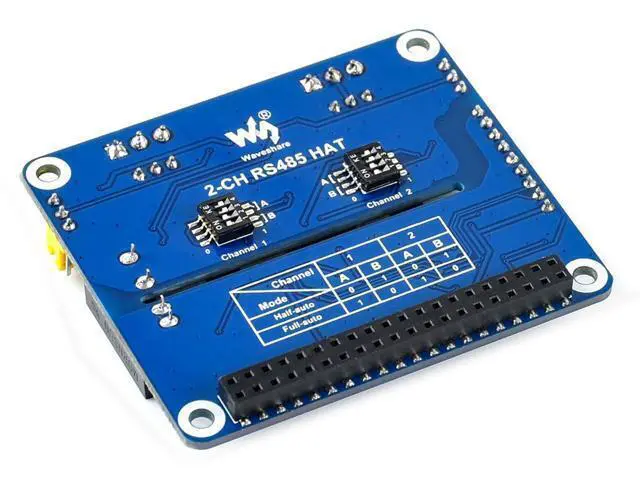 Alt view image 8 of 12 - 2-Channel Isolated RS485 Expansion HAT, SC16IS752+SP3485 Dual Chip, SPI to RS485, Up to 921600bps, Raspberry Pi 4B/3B+/3B/2B/Zero/Zero W HAT