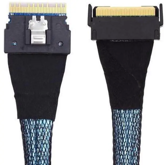 Alt view image 8 of 14 - 50cm PCIe 5.0 MCIO Slimline 8i 74Pin Male to SFF-8654 SAS 4.0 74Pin Male Extension Cable