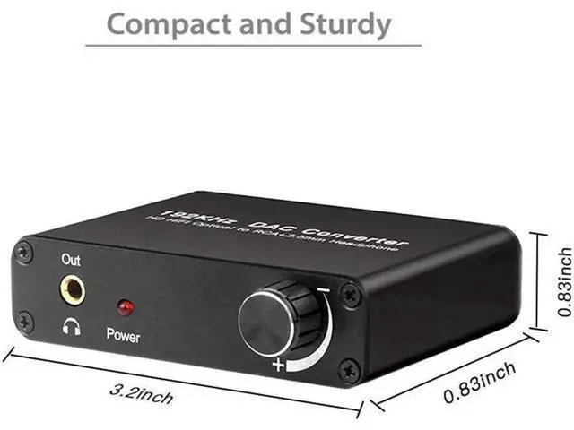 Alt view image 10 of 12 - Werleo Digital Audio Converter 192kHz DAC Supports Volume control Digital Coaxial SPDIF Toslink to Analog Stereo L/R RCA 3.5mm Jack Audio Adapter for HDTV, Blu-ray,PS3,XBOX 360,Home Cinema Systems AV
