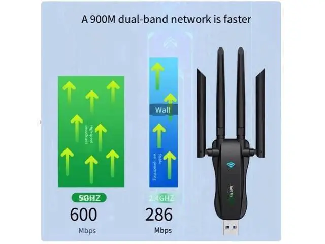 Alt view image 6 of 8 - WiFi6 Bluetooth wireless network card, WiFi receiver, Bluetooth adapter, 5.4 driverless, 5G dual-band plug and play