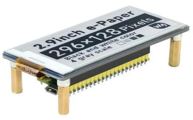 Alt view image 9 of 14 - 2.9inch E-Paper E-Ink Display Module for Raspberry Pi Pico 296×128 Pixels Black/White Partial Refresh Support with SPI Interface