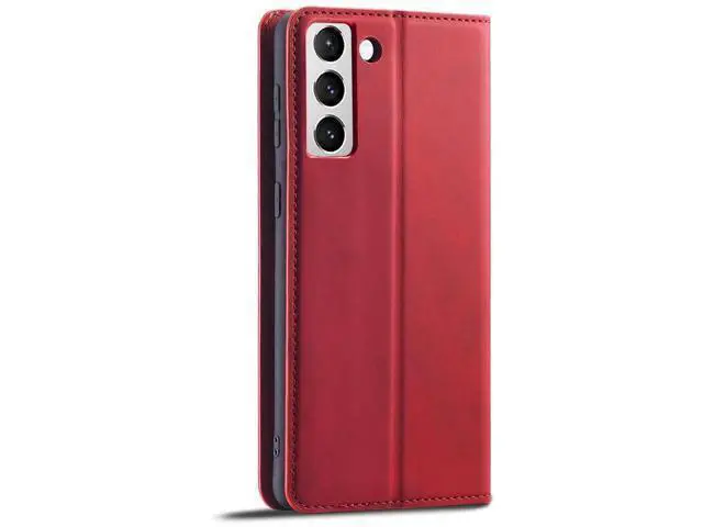 Alt view image 11 of 14 - Case for Samsung Galaxy S25 5G 6.2 inch Premium PU Leather Phone Cover with Card Holder Stand, Shockproof Flip Wallet Cover Red