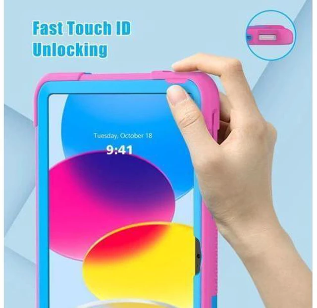 Alt view image 12 of 14 - iPad 10th Generation Case, iPad 10th Generation Case 2022, Protective Case for iPad 10th Generation with Kickstands + Stylus Pen, Shockproof Cover for New iPad 10.9 Inch Case 2022 Rose Red