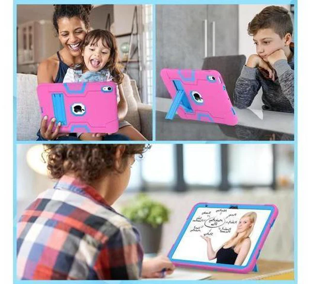 Alt view image 13 of 14 - iPad 10th Generation Case, iPad 10th Generation Case 2022, Protective Case for iPad 10th Generation with Kickstands + Stylus Pen, Shockproof Cover for New iPad 10.9 Inch Case 2022 Rose Red