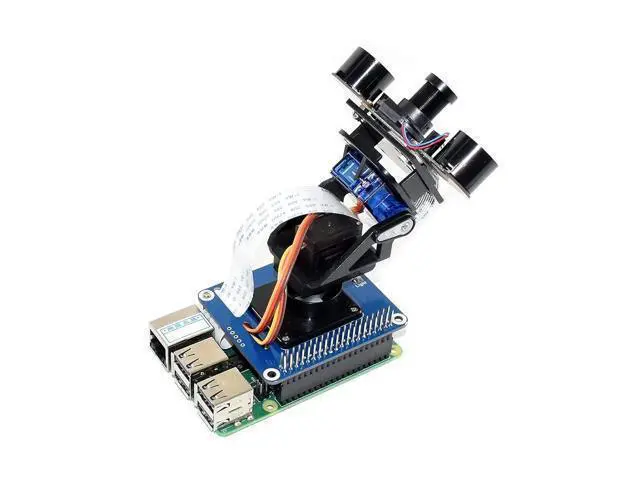 Alt view image 9 of 14 - 2-DOF Pan-Tilt HAT for Raspberry Pi Series Board Light Intensity Sensing Control Camera Movement I2C Interface