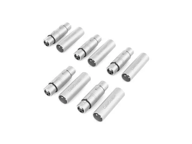 Alt view image 8 of 14 - [5-Pair XLR Female to Female & XLR Male to Male 3PIN Adapter Connector Compatible Microphone,Mixer,Silver
