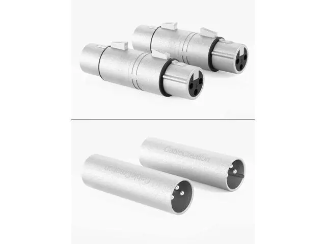 Alt view image 9 of 14 - [5-Pair XLR Female to Female & XLR Male to Male 3PIN Adapter Connector Compatible Microphone,Mixer,Silver