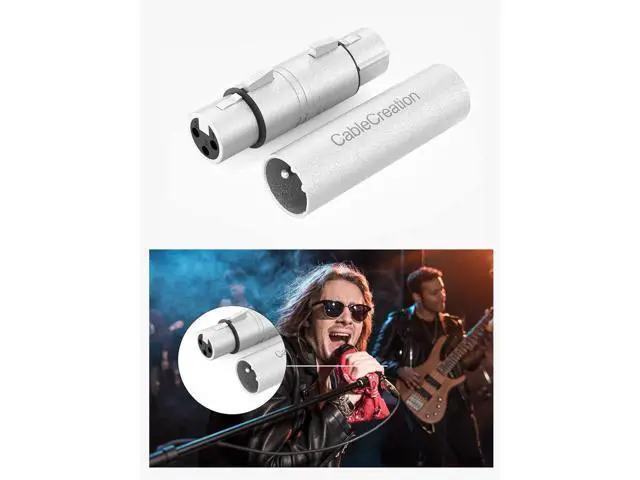 Alt view image 13 of 14 - [5-Pair XLR Female to Female & XLR Male to Male 3PIN Adapter Connector Compatible Microphone,Mixer,Silver
