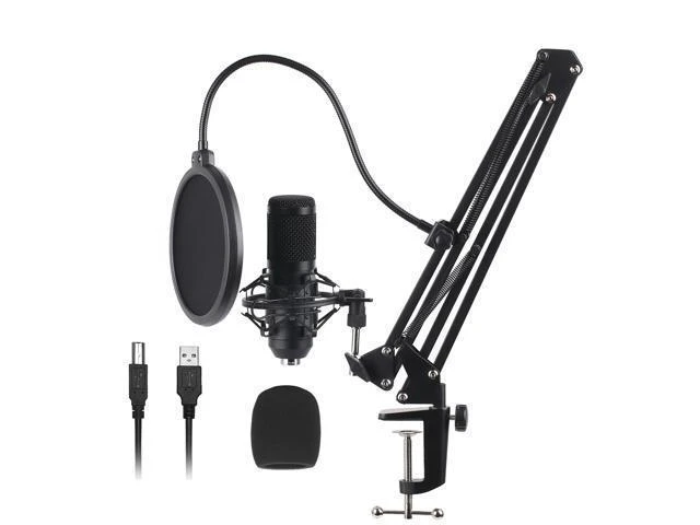 Alt view image 8 of 14 - USB Condenser Microphone Kit 192kHZ/24bit Plug & Play Computer PC Microphone Studio Streaming Cardioid Mic for Recording Broadcasting YouTube Gaming