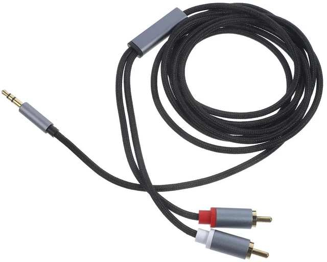 Alt view image 5 of 6 - 2M Aux Cable 3.5mm Stereo Audio Cable Dual Lotus Line Splitter for phones Tablets Amplifiers TV Vcr Media Players Clear