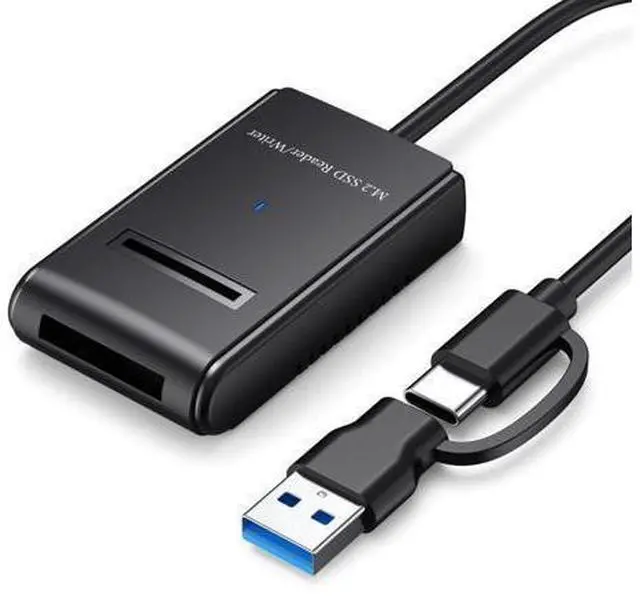 Alt view image 8 of 14 - M.2 NVME/SATA SSD Enclosure Reader/Writer,USB A/C 10Gbps Desktop M.2 SSD Dual Protocol Enclosure Adapter