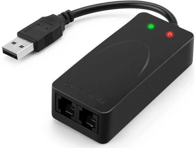 Alt view image 8 of 14 - USB 56K Voice Fax Data External V.90 V.92 Modem With Dual Ports, Compatible With Windows 98SE/2000/ME/XP/Vista/Win 7/Win 8/Win 10 Support Auto-Dial, Tone and Pulse Dialing, Auto Answer, Auto Retrain