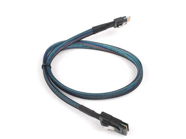 Alt view image 7 of 10 - 2 Pack 1.6FT Slimline SAS 4.0 Conversion Cable, SFF-8654 4i 38Pin Host to SFF-8087 Mini SAS 4i 36Pin Internal Server Storage Cable, Black