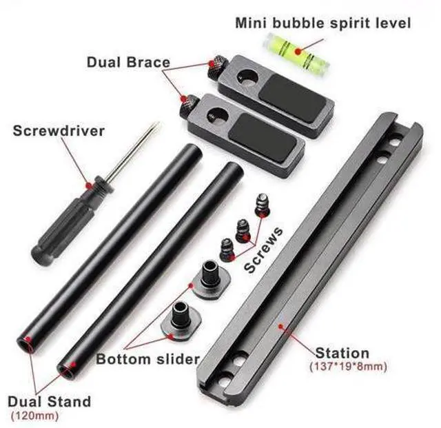 Alt view image 10 of 12 - Aomoproing GPU Support Bracket Dual Brace: Fan mounting Adjustable Aluminum Graphics Card GPU Sag Bracket Video Card Stand Holder Graphics Card Bracket, Support Big GPU - 128mm
